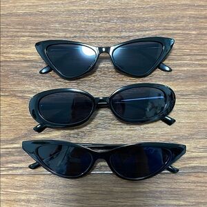 SHEIN Black Cat-Eye Sunglasses